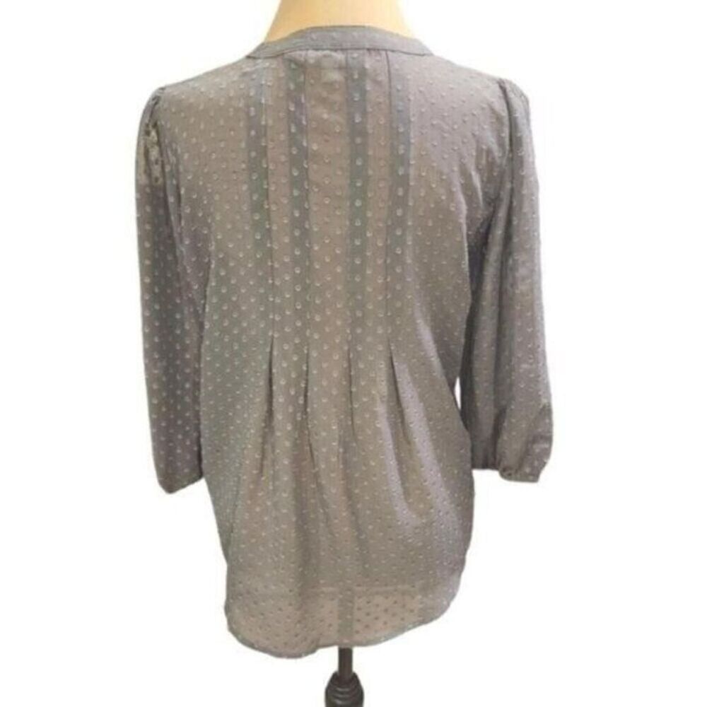 4/$35 Charming Charlie Shear Gray Blouse sz S - Picture 4 of 5
